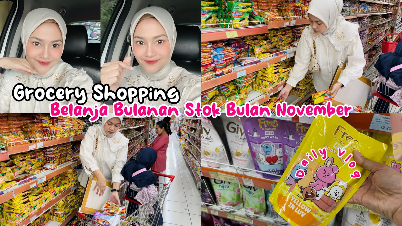 GROCERY SHOPPING 🛒 | BELANJA BULANAN STOK BULAN NOVEMBER #dailyvlog #groceryshopping #groceryhaul