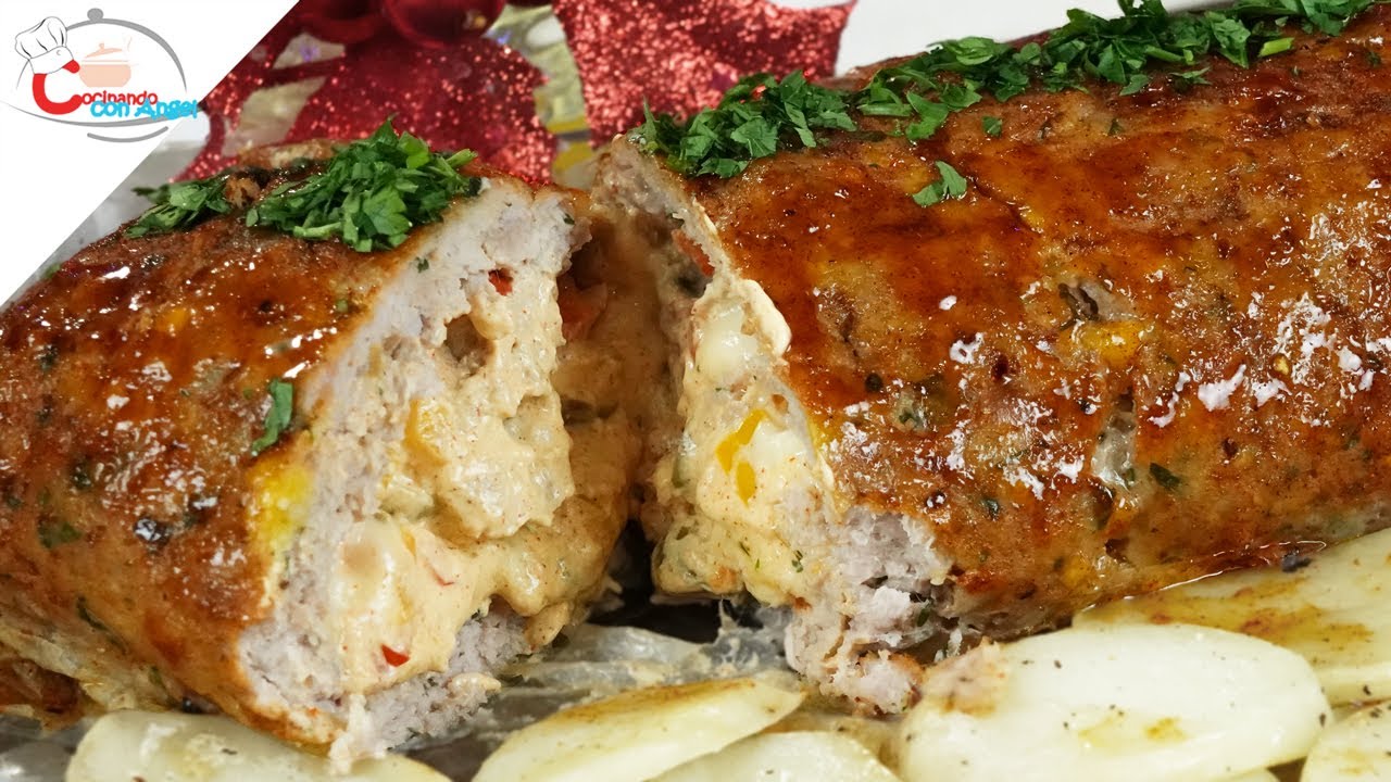 Rollo De Carne Molida Jugoso Para Navideño | Cocinando con Angel