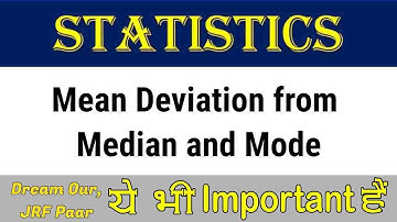 Mean Deviation #MOD || Mean Deviation from Median & Mode || Statistics & Commerce || UGC NET Paper-2