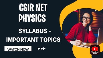 Syllabus and Important Topics of Physical science | CSIR NET#net#physics#syllabus#csirnet#intro