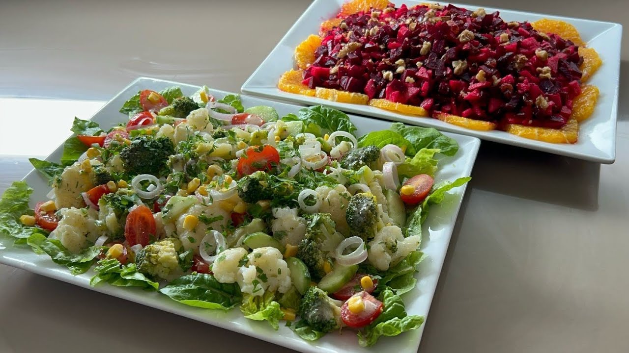 سلطات منوعة خفيفة صحية منعشة واقتصادية رافقوا بها اطباقكم الرمضانية 😋👌