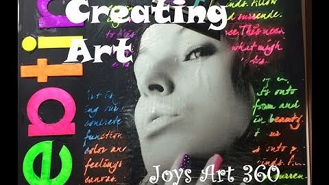 Creating Art Journal Page using Acrylic Paint and Modeling Paste