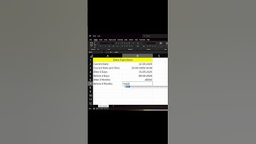 Excel Date Function Shortcuts: Today, +3/−3 Days & Months | Part 1