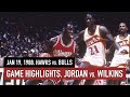 Throwback jan 19 1988 chicago bulls vs atlanta hawks full game highlights  wilkins 41 jordan 38