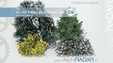 2D 3D Parametric Plants Volume 09 - ARCHICAD Objects