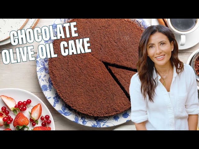 Chocolate Olive Oil Cake with Berries and Edible Flowers by panaceas_pantry, Quick & Easy Recipe