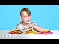 Kids Try Beyond and Impossible Burgers | Kids Try | HiHo Kids