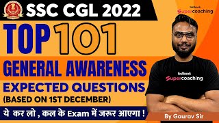 SSC CGL Exam Analysis 2022 | General Awareness Expected Paper For SSC CGL 2022 | By Gaurav Sir