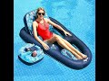 Aqua 2 in 1 Pool Float Lounger- Recliner and Tanner swimming Pool Lounger w Drink Holder Float