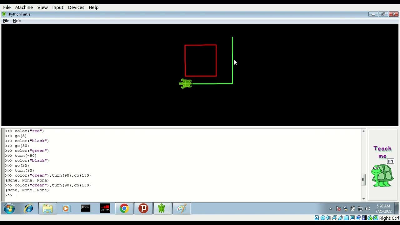 python turtle pen up pen down التحكم برفع وإنزال القلم - YouTube