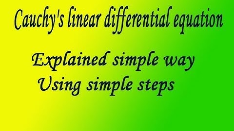 Explained simple and easy way Cauchy