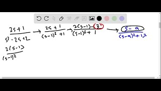 Find the inverse Laplace transform of the given function. 2 s+1\/s^2-2 s+2