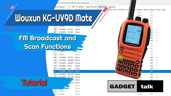 KG UV9D Mate FM and Scan Group Operations