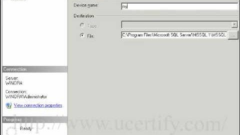 How to create a backup device in SQL server- uCertify