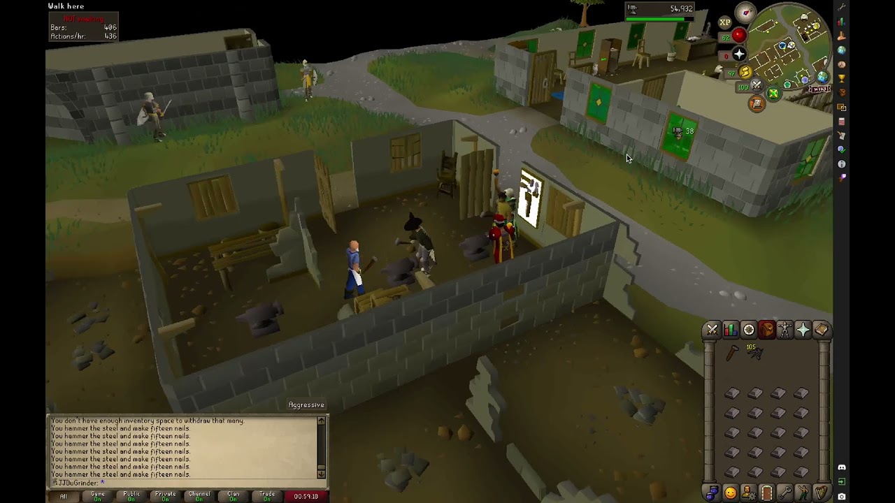 Smelting & Smithing steel bars (OSRS)