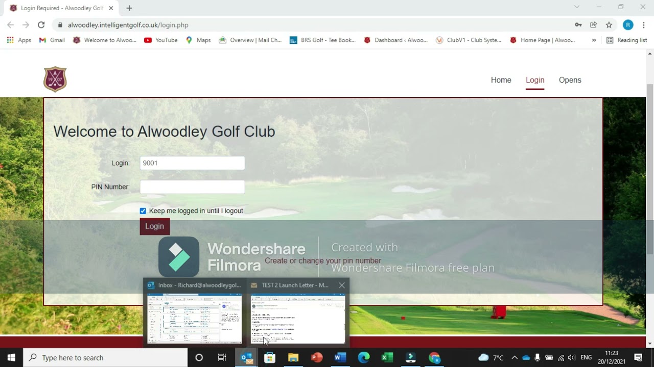 Intelligent Golf Login