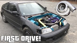 BOOSTED GSR CRX FIRST DRIVE!