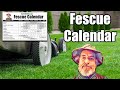 Fescue Lawn Calendar