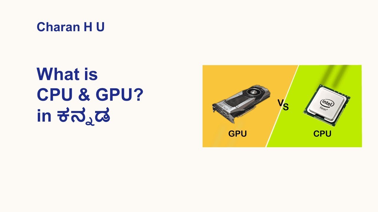 One Tech: What is CPU and GPU? | Kannada | Charan H U