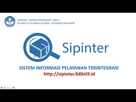 Tutorial Penggunaan Sistem Informasi Pelayanan Terintegrasi (SIPINTER)