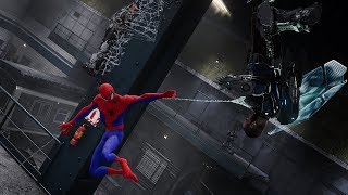 Spider-Man PS4 - Into The Spider-Verse Suit - High Action Combat Gameplay - Olympus Hideout