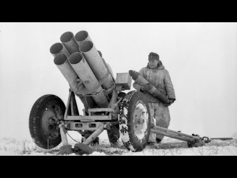 German Nebelwerfer rockets in action in WWII