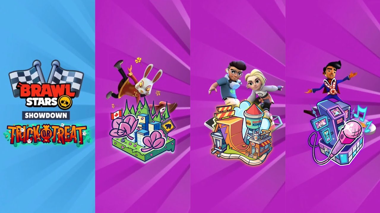 Trick Or Treat 🍬🍭 Event in 4 Different Cities Comparison - Subway Surfers x Brawl Stars 2025 🏁🏆