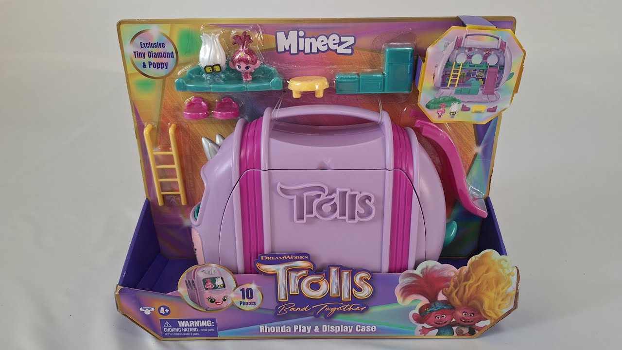 Trolls Band Together Mineez Rhonda Play & Display Case - YouTube