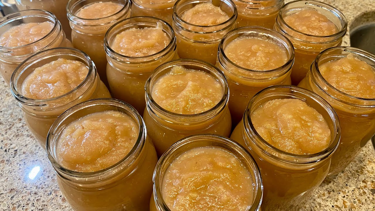 Making & Canning Homemade Applesauce | EASY METHOD | Water Bath Canning ...