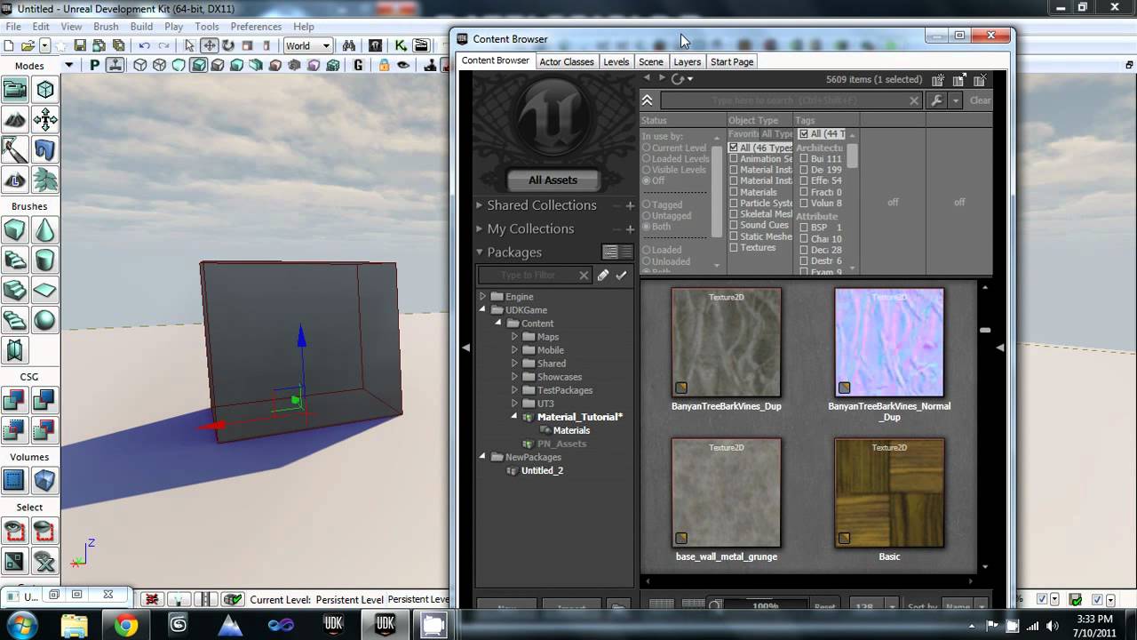 UDK Learning Materials and Textures Tutorial Part 3 (Clip 2) - YouTube