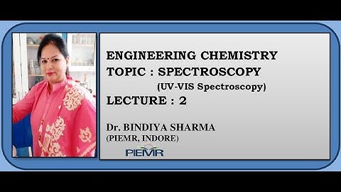 SPECTROSCOPY UV VIS  THEORY, LECTURE 2 by Dr.  Bindiya Sharma