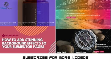 Elementor Background Effects | Animated background effect elementor