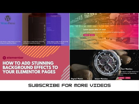 Elementor Background Effects | Animated background effect elementor