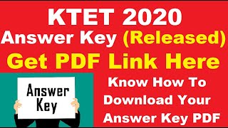 KTET 2020 Answer Key (Released) - Steps to Check Kerala TET 2020 Answer Key