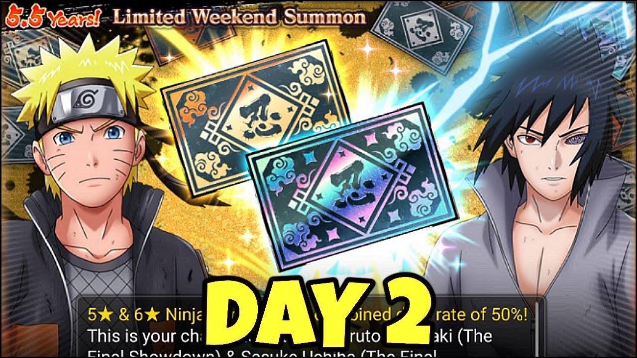 5.5 Years! Anniversary Limited Weekend Summon Naruto (TFS) & Sasuke (TFS) Day2!!