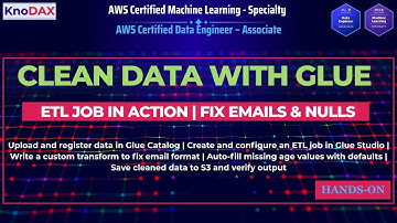 Build an AWS Glue ETL Job to Clean and Transform Data | Fill Missing Values & Fix Email Formats
