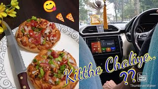 Home made Pizza 🍕🍕 With less  Ingredients, Delicious, Soft & yummy | Enjoying Ola Ride🚗 screenshot 2