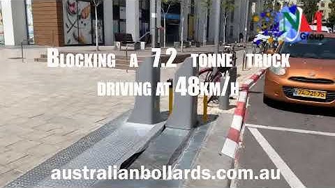 Centurion Shallow and Surface mounted HVM PAS68 IWA14 Sliding Bollard System