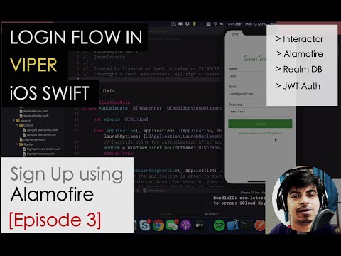 Login Flow using VIPER iOS Swift - Sign Up Http Service using Alamofire [Episode 3]