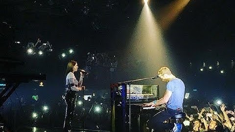 Chris Martin performing 