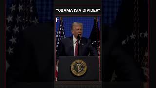 #FirstpostNews: Trump Marks Election Anniversary with Fiery Speech, Slams Obama at Miami Forum