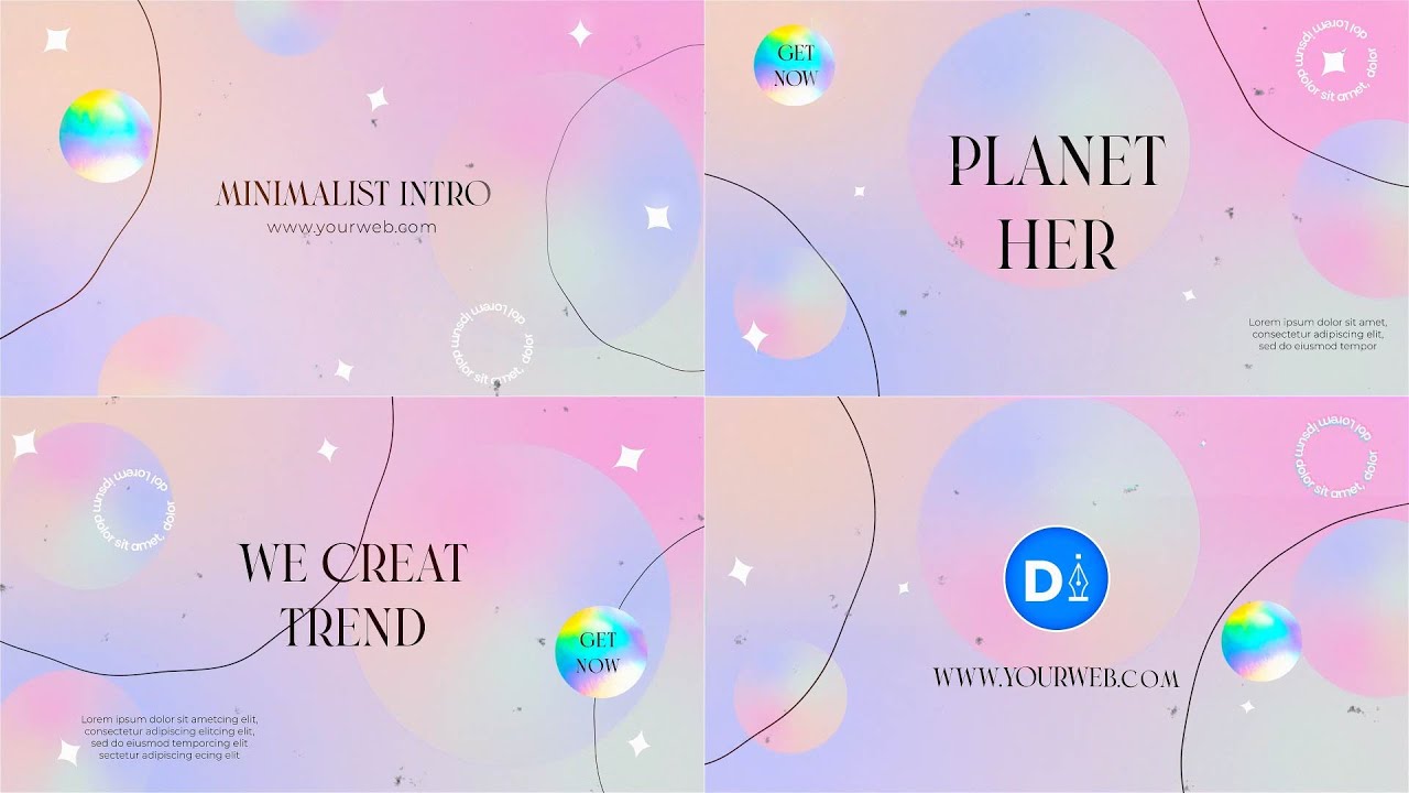Minimalist Gradient Intro After Effects Templates | Free Download Intro ...