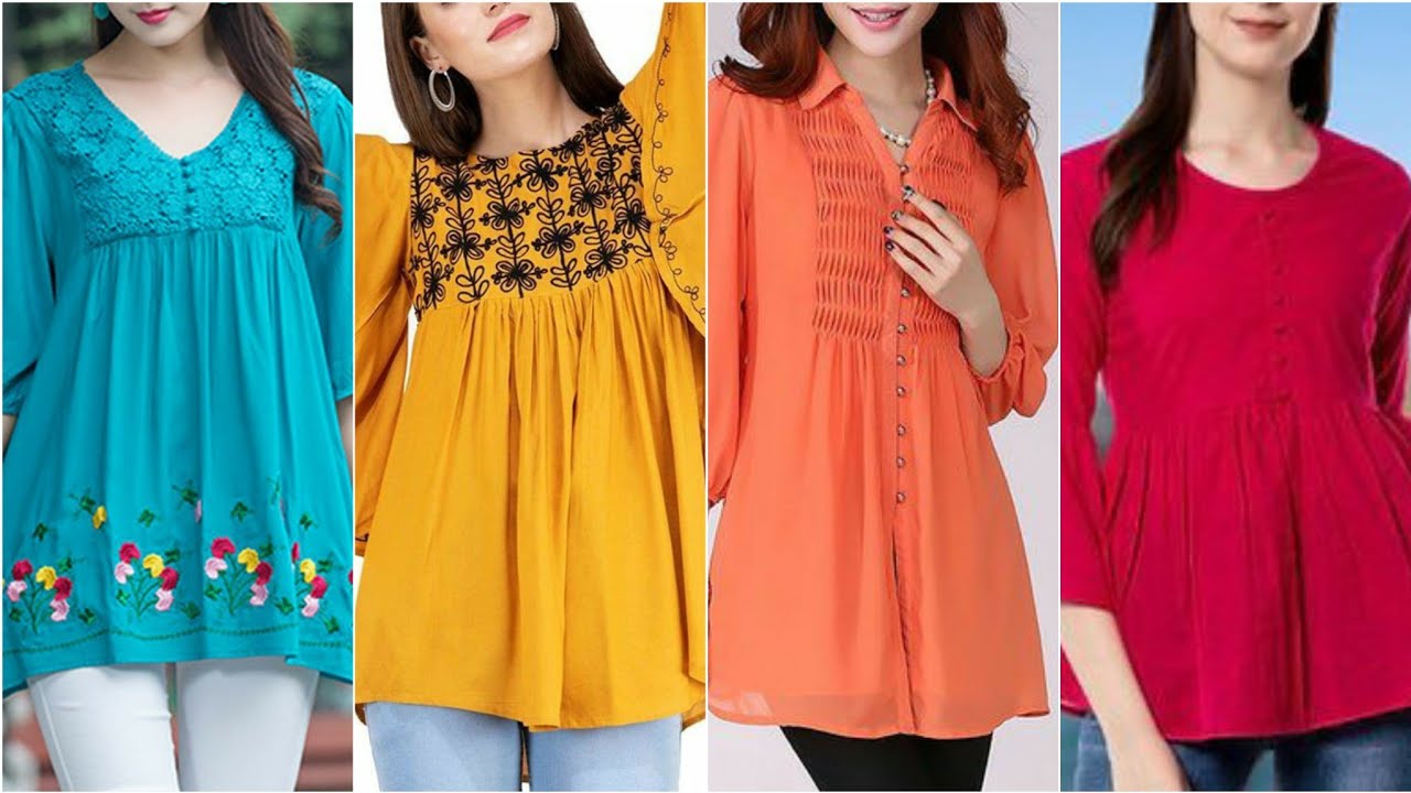 Most popular Styles of Pleated Tunic Top, beggy Shirts, and Peplum Top ...