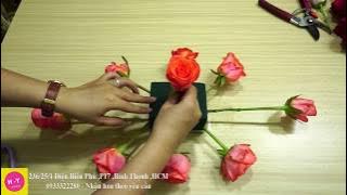 DIY Lisianthus mix rose ,White Baby Flower Arranged by Oval shape |Flower shop 34