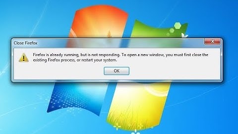 firefox is already running but is not responding the old firefox process must be closed