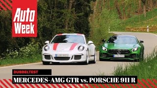 Mercedes-AMG GTR vs. Porsche 911 R - AutoWeek Dubbeltest