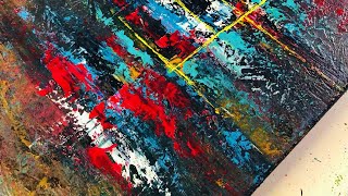 EASY Abstract Acrylic Painting Technique / Painting On Canvas / Step By Step