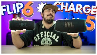 JBL FLIP 6 ou CHARGE 5 - Quais as diferenças dessas CAIXAS DE SOM? [Teste de QUALIDADE e VOLUME]