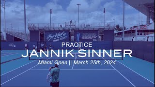 Jannik Sinner practice at the #MiamiOpen 2024 before the Finals