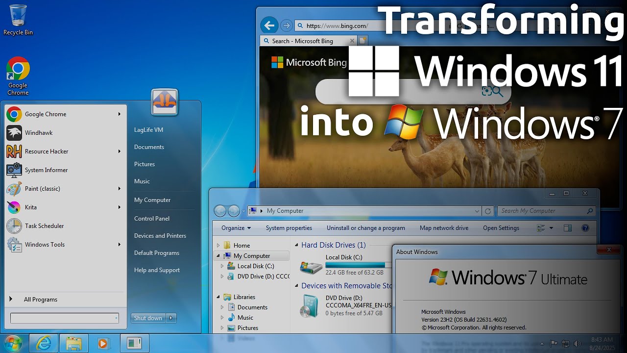 Transforming Windows 11 into Windows 7 (almost 1:1)! - YouTube